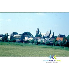 Zicht op Lobith van uit de Oude Rijn